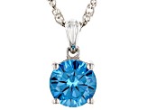 Pre-Owned Blue Cubic Zirconia Rhodium Over Sterling Silver Jewelry Set 10.35ctw