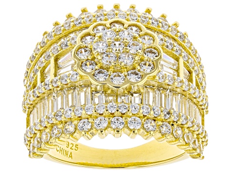 Pre-Owned White Cubic Zirconia 18K Yellow Gold Over Sterling Silver Ring 7.11ctw - P23031B - Vimarsana News