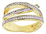 Pre-Owned White Cubic Zirconia 1k Yellow Gold Ring 0.45ctw