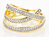 Pre-Owned White Cubic Zirconia 1k Yellow Gold Ring 0.45ctw