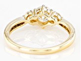 Pre-Owned Moissanite 10k yellow gold ring .88ctw DEW.