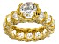 Pre-Owned White Cubic Zirconia 18K Yellow Gold Over Sterling Silver Ring 11.41ctw