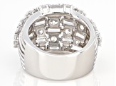 Pre-Owned White Cubic Zirconia Rhodium Over Sterling Silver Ring 8.60ctw