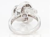 Pre-Owned White Cubic Zirconia Rhodium Over Sterling Silver Ring 2.80ctw