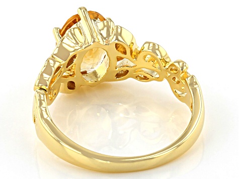 Pre-Owned Yellow Citrine 18k Yellow Gold Over Sterling Silver Solitaire Ring 1.45ct
