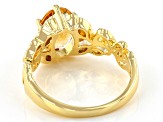Pre-Owned Yellow Citrine 18k Yellow Gold Over Sterling Silver Solitaire Ring 1.45ct