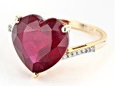 Pre-Owned Red Mahaleo® Ruby 10k Yellow Gold Ring 8.82ctw