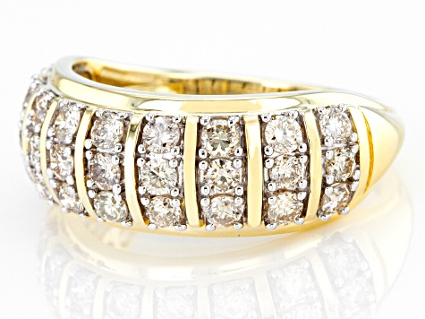Pre-Owned Candlelight Diamonds™ 10k Yellow Gold Wide Band Ring 1.00ctw
