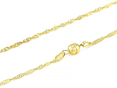 Pre-Owned 10k Yellow Gold Singapore Necklace 24 inch