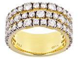 Pre-Owned White Cubic Zirconia 1k Yellow Gold Ring 3.70ctw