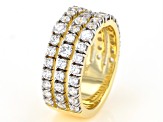 Pre-Owned White Cubic Zirconia 1k Yellow Gold Ring 3.70ctw