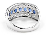 Pre-Owned Blue Kyanite Rhodium Over Sterling Silver Ring. 2.54ctw