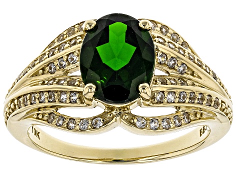 Russian diopside hot sale gold rings