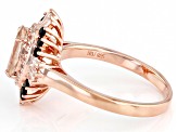 Pre-Owned Pink Morganite 18K Rose Gold Over Sterling Silver Ring 1.15ctw