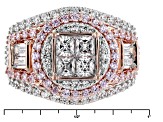 Pre-Owned Cubic Zirconia 18k Rose Gold Over Silver Ring 4.91ctw (2.71ctw DEW)