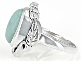Pre-Owned Oval Amazonite Sterling Silver Ring