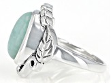 Pre-Owned Oval Amazonite Sterling Silver Ring