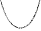 Pre-Owned Sterling Silver 3mm Byzantine Necklace