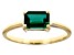 Pre-Owned Green Lab Created Emerald 10k Yellow Gold Solitaire Ring .80ctw