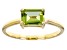 Pre-Owned Green Manchurian Peridot™ 10k Yellow Gold Solitaire Ring .87ctw
