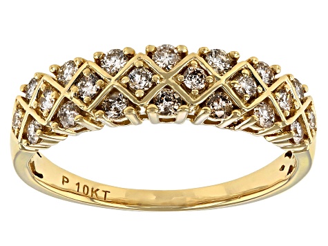 Pre-Owned White Diamond 10K Yellow Gold Band Ring 0.50ctw