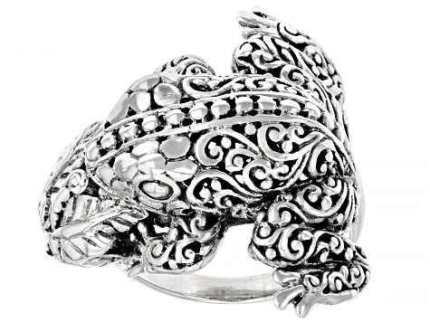 Pre-Owned Sterling Silver Frog "Leap of Faith" Ring