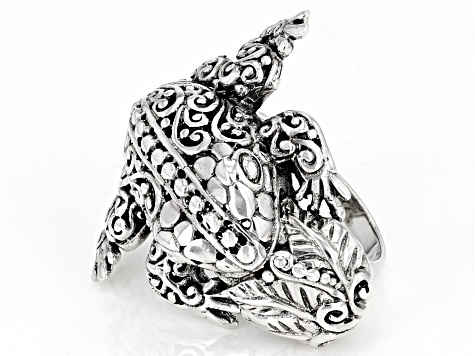 Pre-Owned Sterling Silver Frog "Leap of Faith" Ring