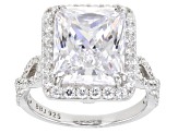 Pre-Owned Cubic Zirconia Rhodium Over Silver Ring 13.31ctw