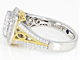 Pre-Owned Cubic Zirconia Platineve® & 18k Yellow Gold Over Sterling Silver Ring 4.29ctw  (2.50ctw DE