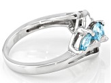 Pre-Owned Blue Zircon Rhodium Over Sterling Silver Ring 1.19ctw