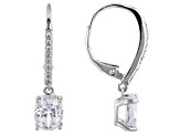 Pre-Owned Cubic Zirconia Platinum Over Sterling Silver Ring And 2 Earrings Set