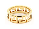 Pre-Owned 10K Yellow Gold 6.6MM Greek Key Band Ring