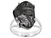 Pre-Owned Rough Shungite Sterling Silver Ring