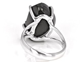 Pre-Owned Rough Shungite Sterling Silver Ring
