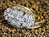 Pre-Owned White Cubic Zirconia 18k Yellow Gold Over Sterling Silver Ring 3.80ctw