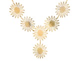 Pre-Owned Gold Tone Sunflower Necklace