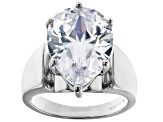 Pre-Owned White Cubic Zirconia Platinum Over Sterling Silver Ring 12.51ctw
