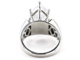 Pre-Owned White Cubic Zirconia Platinum Over Sterling Silver Ring 12.51ctw