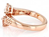 Pre-Owned Peach Morganite 18K Rose Gold Over Sterling Silver Ring. 0.92ctw