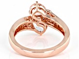 Pre-Owned Peach Morganite 18K Rose Gold Over Sterling Silver Ring. 0.92ctw