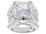 Pre-Owned  White Cubic Zirconia Rhodium Over Silver Ring