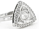 Pre-Owned Polki Diamond Sterling Silver Ring