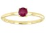 Pre-Owned Red Mahaleo(R) Ruby 10k Yellow Gold Solitaire Ring. 0.37ctw