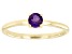 Pre-Owned Purple Amethyst 10k Yellow Gold Solitaire Ring. 0.20ctw