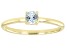 Pre-Owned Blue Topaz 10K Yellow Gold Solitaire Ring. 0.26ctw