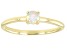 Pre-Owned Multi-Color Ethiopian Opal 10k Yellow Gold Solitaire Ring. 0.14ctw