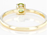 Pre-Owned Green Manchurian Peridot™ 10k Yellow Gold Solitaire Ring. 0.26ctw