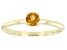 Pre-Owned Orange Citrine 10k Yellow Gold Solitaire Ring. 0.21ctw