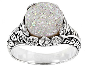 Pre-Owned Snow™ Drusy Quartz Sterling Silver Ring