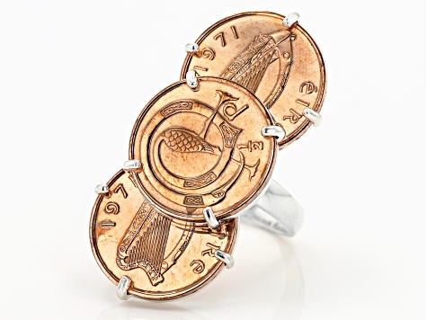 Pre-Owned Lucky Irish Half Penny Sterling Silver Ring